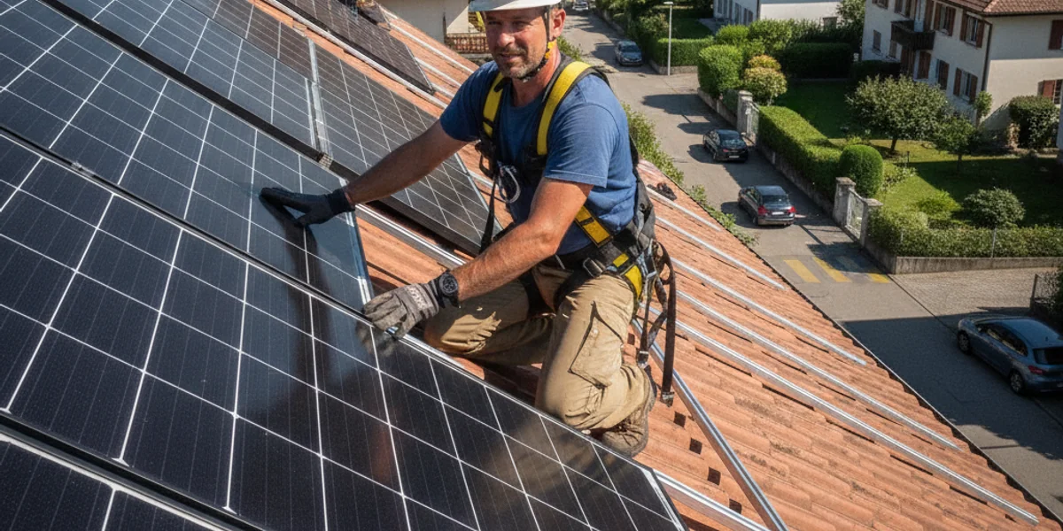 Installation de panneaux solaires en Suisse romande